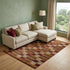 9' X 12' Gold Green And Red Striped Hand Knotted Area Rug