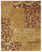 9' X 12' Gold And Brown Patchwork Hand Knotted Area Rug