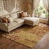 9' X 12' Gold And Brown Patchwork Hand Knotted Area Rug