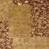 9' X 12' Gold And Brown Patchwork Hand Knotted Area Rug