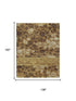 9' X 12' Brown Gold And Tan Floral Hand Knotted Area Rug
