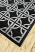 9' X 12' Black And Silver Wool Abstract Hand Knotted Area Rug