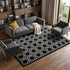 9' X 12' Black And Silver Wool Abstract Hand Knotted Area Rug