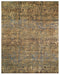 9' X 12' Brown Gold And Blue Wool Paisley Hand Knotted Area Rug