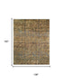 9' X 12' Brown Gold And Blue Wool Paisley Hand Knotted Area Rug