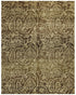 9' X 12' Brown Gold And Blue Wool Paisley Hand Knotted Area Rug