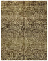 9' X 12' Brown Gold And Blue Wool Paisley Hand Knotted Area Rug