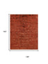 9' X 12' Red And Orange Animal Print Hand Knotted Area Rug