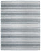 9' X 13' Gray And White Wool Striped Hand Tufted Area Rug