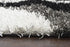 8' Gray And Black Abstract Shag Hand Tufted Round Rug