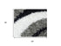 8' Gray And Black Abstract Shag Hand Tufted Round Rug