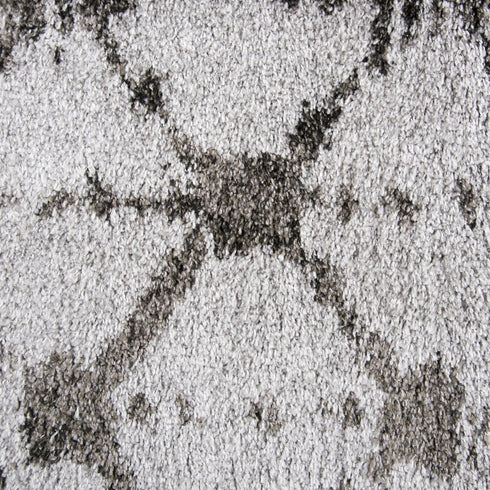 8' X 10' Gray And Dark Gray Trellis Shag Area Rug