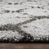 8' X 10' Gray And Dark Gray Trellis Shag Area Rug