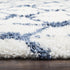 8' X 10' Ivory And Blue Trellis Shag Area Rug