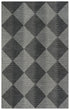 5' X 8' Charcoal And Gray Wool Geometric Hand Tufted Area Rug