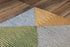 5' X 8' Gray Yellow Green And Blue Wool Geometric Hand Tufted Area Rug