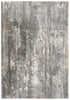 5' X 8' Gray And Ivory Abstract Hand Carved Handmade Area Rug