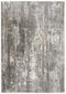 8' X 10' Gray And Ivory Abstract Hand Carved Handmade Area Rug