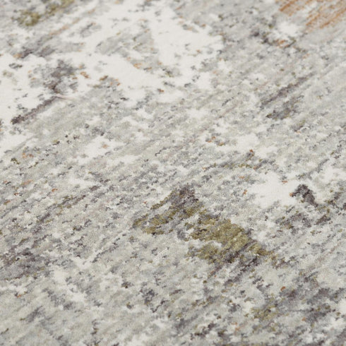 8' X 10' Gray And Ivory Abstract Hand Carved Handmade Area Rug