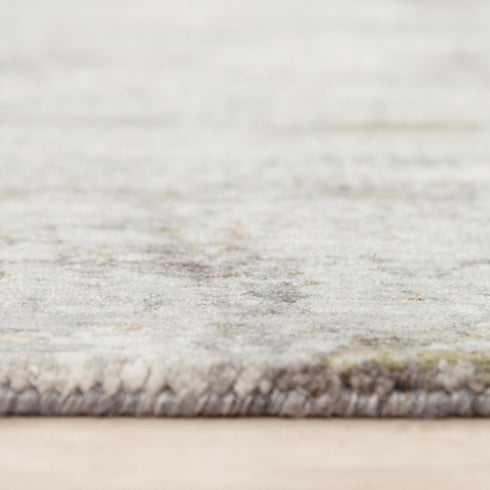 8' X 10' Gray And Ivory Abstract Hand Carved Handmade Area Rug
