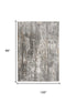 8' X 10' Gray And Ivory Abstract Hand Carved Handmade Area Rug