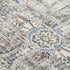 8' Gray And Ivory Medallion Hand Carved Handmade Area Rug