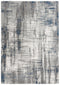 8' X 10' Gray Ivory And Black Abstract Hand Carved Handmade Area Rug
