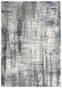 8' X 10' Gray Ivory And Black Abstract Hand Carved Handmade Area Rug