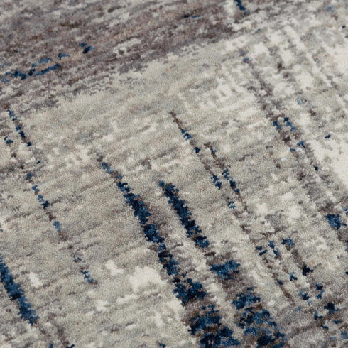 9' X 12' Gray Ivory And Black Abstract Hand Carved Handmade Area Rug