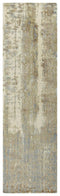 8' Beige Gray And Ivory New Zealand Lambs Wool Abstract Hand Carved Handmade Area Rug