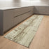 8' Beige Ivory And Tan New Zealand Lambs Wool Abstract Hand Carved Handmade Area Rug