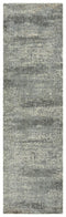 8' Gray And Ivory New Zealand Lambs Wool Abstract Hand Carved Handmade Area Rug