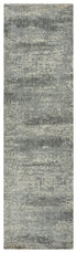 8' Gray And Ivory New Zealand Lambs Wool Abstract Hand Carved Handmade Area Rug