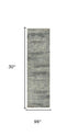 8' Gray And Ivory New Zealand Lambs Wool Abstract Hand Carved Handmade Area Rug