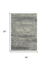 5' X 8' Gray And Ivory New Zealand Lambs Wool Abstract Hand Carved Handmade Area Rug