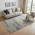 5' X 8' Gray And Ivory New Zealand Lambs Wool Abstract Hand Carved Handmade Area Rug