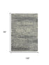 8' X 10' Gray And Ivory New Zealand Lambs Wool Abstract Hand Carved Handmade Area Rug
