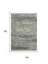 9' X 12' Gray And Ivory New Zealand Lambs Wool Abstract Hand Carved Handmade Area Rug