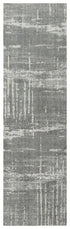 8' Gray And Light Gray New Zealand Lambs Wool Abstract Hand Carved Handmade Area Rug