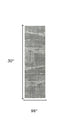 8' Gray And Light Gray New Zealand Lambs Wool Abstract Hand Carved Handmade Area Rug