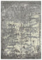 8' X 10' Gray And Ivory New Zealand Lambs Wool Abstract Hand Carved Handmade Area Rug