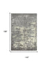 9' X 12' Gray And Ivory New Zealand Lambs Wool Abstract Hand Carved Handmade Area Rug
