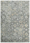 5' X 8' Gray And Beige New Zealand Lambs Wool Floral Hand Carved Handmade Area Rug