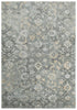 8' X 10' Gray And Beige New Zealand Lambs Wool Floral Hand Carved Handmade Area Rug