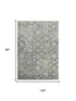 8' X 10' Gray And Beige New Zealand Lambs Wool Floral Hand Carved Handmade Area Rug
