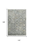 9' X 12' Gray And Beige New Zealand Lambs Wool Floral Hand Carved Handmade Area Rug