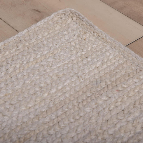 9' X 12' Ivory Beige And Tan Jute Hand Woven Area Rug