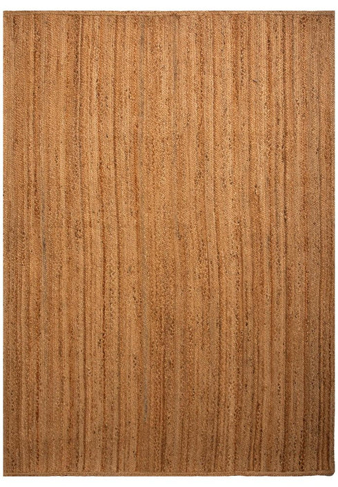 8' X 10' Natural And Beige Jute Hand Woven Area Rug