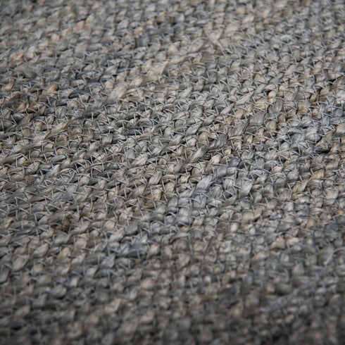8' X 10' Gray And Beige Jute Hand Woven Area Rug