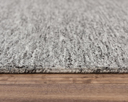 5' X 8' Gray Charcoal And Black Wool Hand Tufted Area Rug